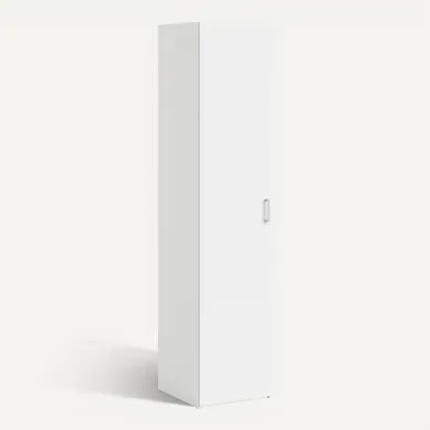 Armoire 1 porte L.39 cm SPACE blanc Armoire 1 porte L.39 cm SPACE blanc vue 3/4