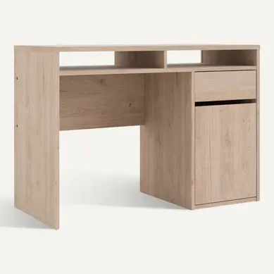Bureau 1 porte 1 tiroir BEST 2 imitation chêne Bureau 1 porte 1 tiroir BEST 2 imitation chêne vue 3/4