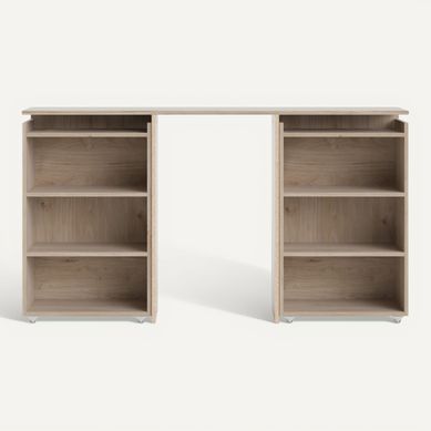 Tête de lit 140 cm avec BEST rangement imitation chêne HL Tête de lit 140 cm avec BEST rangement imitation chêne HL vue de face