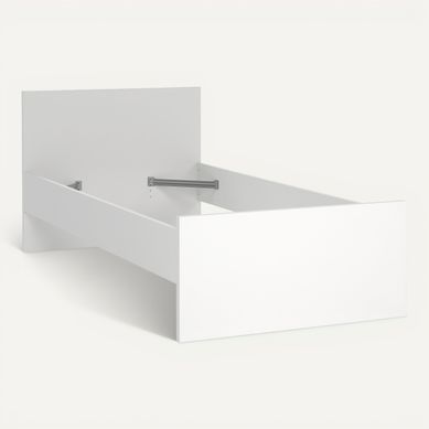 Lit 90x190 cm BEST blanc mat Lit 90x190 cm BEST blanc mat vue 3/4