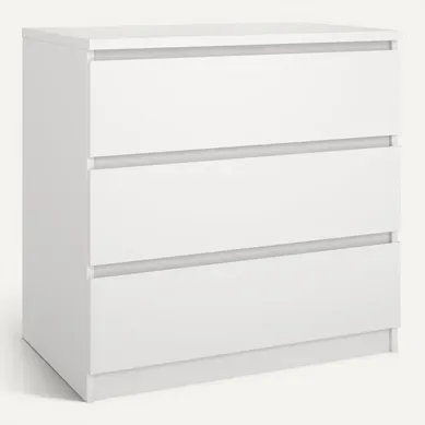 Commode 3 tiroirs BEST blanc mat Commode 3 tiroirs BEST blanc mat vue 3/4