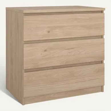 Commode 3 tiroirs BEST imitation chêne vue 3/4