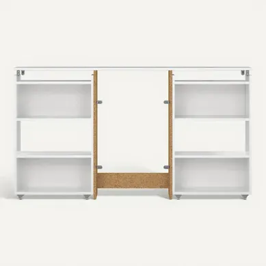 Tête de lit 140 et 160 cm BEST LAK blanc brillant Tête de lit 140 et 160 cm BEST LAK blanc brillant vue de face