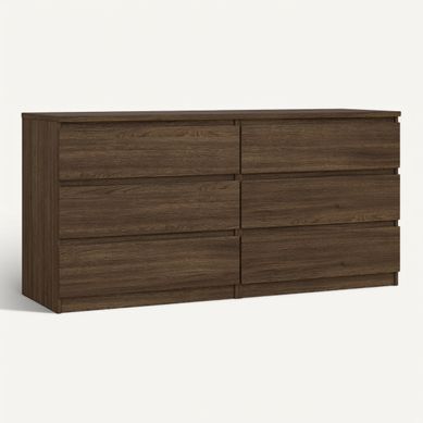 Commode 2x3 tiroirs BEST imitation noyer Commode 2x3 tiroirs BEST imitation noyer vue 3/4