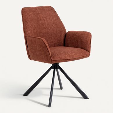 Fauteuil pivotant GLENDA Terracotta Fauteuil pivotant GLENDA Terracotta vue 3/4