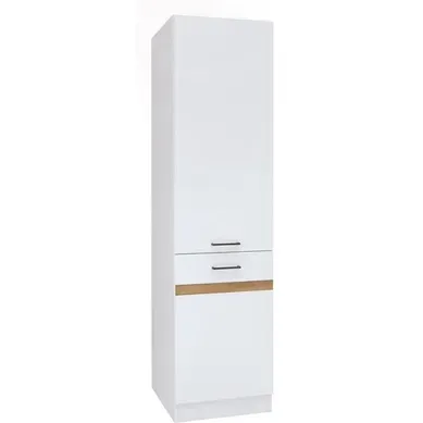Junona Colonne De Cuisine 2 Portes - Ouverture Droite - L 50 X H 196 X P 46 Cm - Blanc Brillant