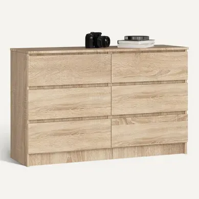 Commode K120 Chêne Sonoma 120 Cm 6 Tiroirs Façade Chêne Sonoma 120x40x77 Cm Commode K120 Chêne Sonoma 120 Cm 6 Tiroirs Façade Chêne Sonoma 120x40x77 Cm