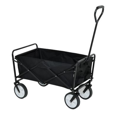 Chariot Pliable Pour Plage Avec Roues En Plastique Et Capacité De Charge Maximale De 120 Kg En Noir Chariot Pliable Pour Plage Avec Roues En Plastique Et Capacité De Charge Maximale De 120 Kg En Noir
