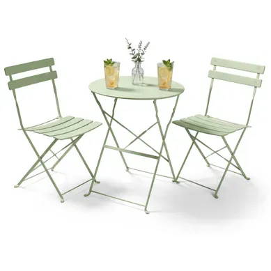 Ensemble De Meubles Orion Pour Balcon : Table Ronde Et 2 Chaises En Vert Frais Ensemble De Meubles Orion Pour Balcon : Table Ronde Et 2 Chaises En Vert Frais