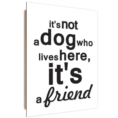 Tableau Bois Inscription Chien Est Un Ami 40 X 60 Cm Blanc Tableau Bois Inscription Chien Est Un Ami 40 X 60 Cm Blanc
