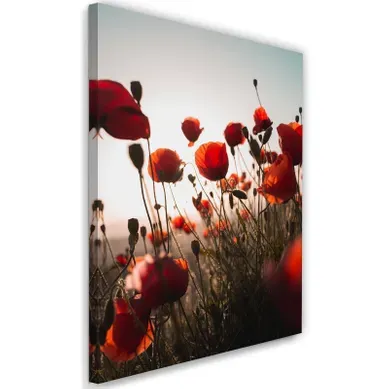 Tableau Coquelicots Aux Soleils 80 X 120 Cm Rouge Tableau Coquelicots Aux Soleils 80 X 120 Cm Rouge