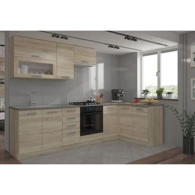Lassen Cuisine Complete D'angle 240x165 Cm Avec Plan De Travail Angle Réversible Décor Chene Sonoma Lassen Cuisine Complete D'angle 240x165 Cm Avec Plan De Travail Angle Réversible Décor Chene Sonoma