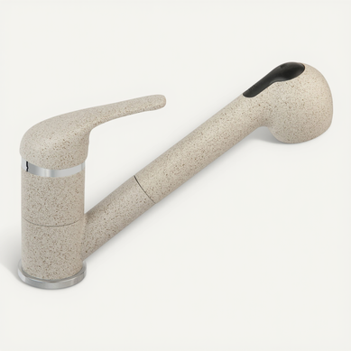 Robinet Mitigeur Avec Douchette Extractible Freya Beige Sable Robinet Mitigeur Avec Douchette Extractible Freya Beige Sable