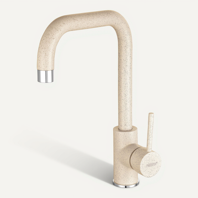 Robinet Mitigeur Évier Bec En L Rotatif Freya Beige Sable Robinet Mitigeur Évier Bec En L Rotatif Freya Beige Sable