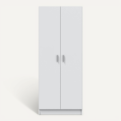 Armoire Rangement Nettoyage 2 Portes En Mélamine Coloris Blanc - Dim : H180 X L73 X P37 Cm Armoire Rangement Nettoyage 2 Portes En Mélamine Coloris Blanc - Dim : H180 X L73 X P37 Cm