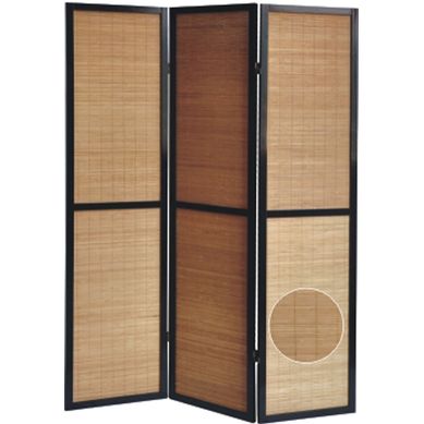 Paravent En Bois Noir Et Bambou De 3 Pans Hauteur 175 x Longueur 132 cm Paravent En Bois Noir Et Bambou De 3 Pans Hauteur 175 x Longueur 132 cm