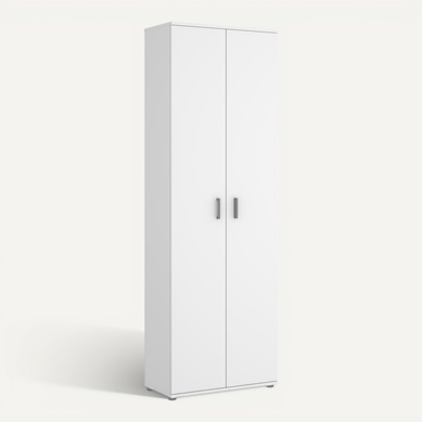 Armoire De Rangement 2 Portes Coloris Blanc - Longueur 61 X Profondeur 35 X Hauteur 190 Cm Armoire De Rangement 2 Portes Coloris Blanc - Longueur 61 X Profondeur 35 X Hauteur 190 Cm