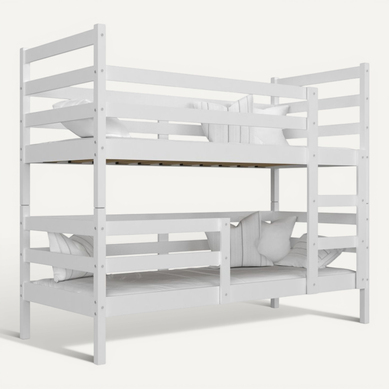 Lit Superposé Mika 90x190 Blanc - Blanc Lit Superposé Mika 90x190 Blanc - Blanc