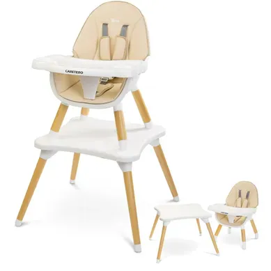 Tuva Chaise Haute Évolutive En Table Et Chaise    Beige