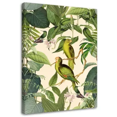 Tableau Oiseaux Exotiques 40 X 60 Cm Vert Tableau Oiseaux Exotiques 40 X 60 Cm Vert