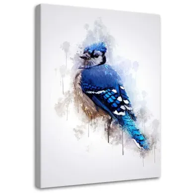 Tableau Oiseau Bleu 40 X 60 Cm Bleu Tableau Oiseau Bleu 40 X 60 Cm Bleu