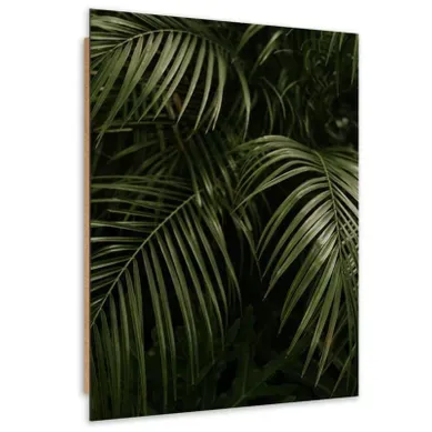 Tableau Bois Feuilles De Palmier Graphiques 40 X 60 Cm Vert Tableau Bois Feuilles De Palmier Graphiques 40 X 60 Cm Vert