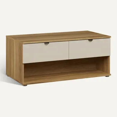 Table basse UNIK Imitation chêne / grège Table basse UNIK Imitation chêne / grège vue 3/4