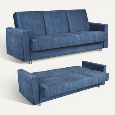 Canapé Convertible - Family - Alicja - Bleu - Convertible - Aura 17