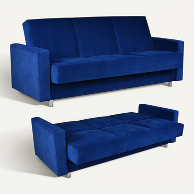 Canapé Convertible - Family - Alicja - Bleu/bleu Marine - Convertible