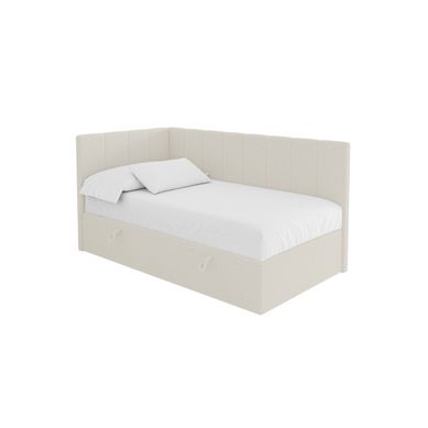 Lit Simple, Coffre De Rangement, Droite - Lovy 90x200 Beige Lit Simple, Coffre De Rangement, Droite - Lovy 90x200 Beige