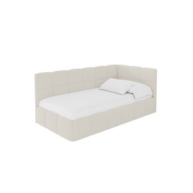 Lit Simple Avec Coffre De Rangement, Gauche-livy 100x200 Cm Beige Lit Simple Avec Coffre De Rangement, Gauche-livy 100x200 Cm Beige