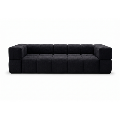 Canapé Bubble Valley 3 Places Convertible – Noir Tissu Bouclé Luxueux, Design Moderne