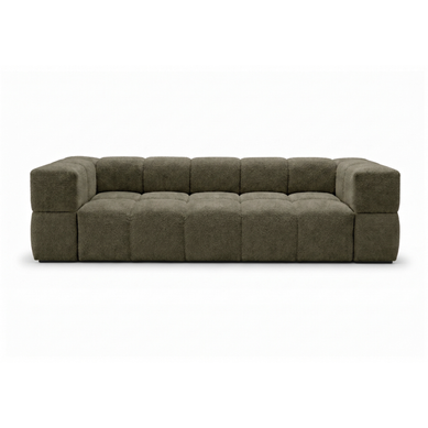 Canapé Bubble Valley 3 Places Convertible – Vert Bouteille Tissu Bouclé Luxueux, Design Moderne