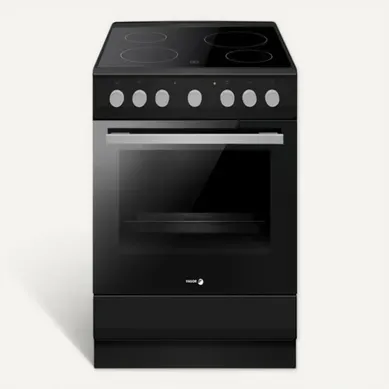 Cuisinière Vitrocéramique 62l 4 Feux Noir Mat - Facv203n Cuisinière Vitrocéramique 62l 4 Feux Noir Mat - Facv203n