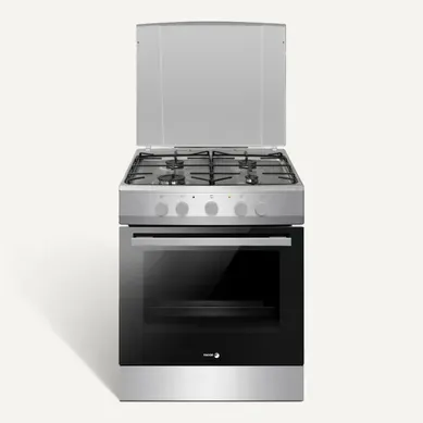Cuisinière Gaz 74l 4 Feux Silver - Facg2002s Cuisinière Gaz 74l 4 Feux Silver - Facg2002s