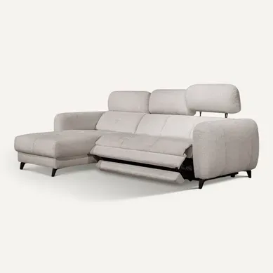 Sven Canapé D'angle Gauche 3 Pl, Relax Xl, Appuis-tête Réglables ; Crème Sven Canapé D'angle Gauche 3 Pl, Relax Xl, Appuis-tête Réglables ; Crème