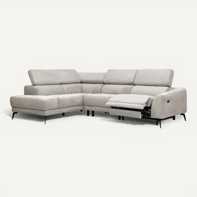 Lars Canapé D'angle Gauche 5 Pl, 1 Relax, Appuis-tête Réglables ; Beige Lars Canapé D'angle Gauche 5 Pl, 1 Relax, Appuis-tête Réglables ; Beige