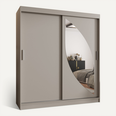 Armoire Milo à Portes Coulissantes 200/180/62 2 Portes (cachemire)