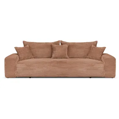 Canapé Convertible Avec Coffre Velours Côtelé Camel Cordo