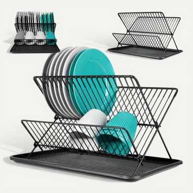 Égouttoir Vaisselle Pliable Noir 45x32x25,5 Cm Égouttoir Vaisselle Pliable Noir 45x32x25,5 Cm