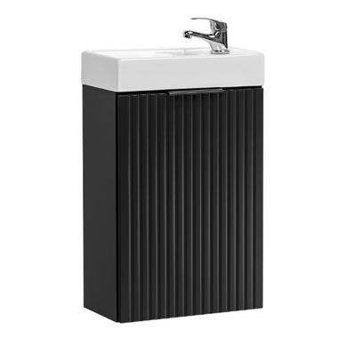 Set-adb Vedea, Meuble Avec Vasque 40 Cm (adel Black 82-40-b-1d, Um-vedea 40), Couleur Noire Set-adb Vedea, Meuble Avec Vasque 40 Cm (adel Black 82-40-b-1d, Um-vedea 40), Couleur Noire