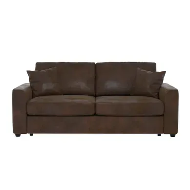 Canapé convertible 3 places pack standard NICARAGUA tissu gobi marron 04 vue de face