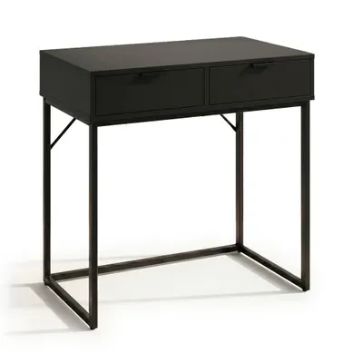 Table Console Style Loft Elano 2 Tiroirs 80 Cm Noir Pieds Noirs Table Console Style Loft Elano 2 Tiroirs 80 Cm Noir Pieds Noirs