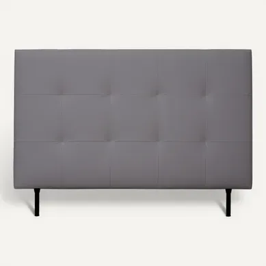 Tête de lit PU L.140 cm KARTY gris Tête de lit PU L.140 cm KARTY gris vue de face