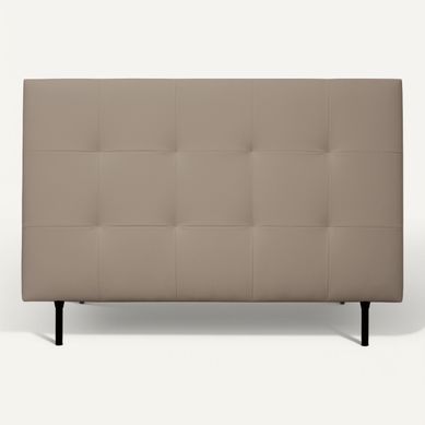 Tête de lit PU L.140 cm KARTY taupe Tête de lit PU L.140 cm KARTY taupe vue de face