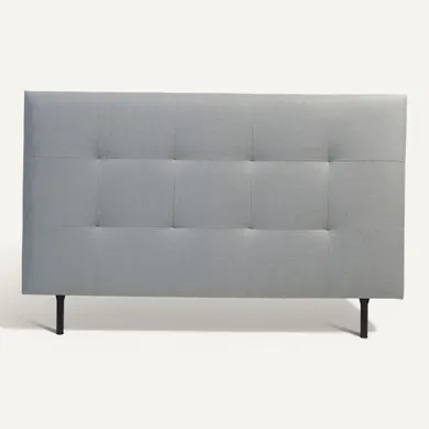 Tête de lit tissu L.160 cm KARTY gris Tête de lit tissu L.160 cm KARTY gris vue de face