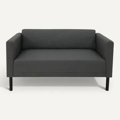 Canapé 2 places DERBY tissu malmo anthracite vue de face