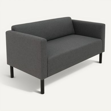 Canapé 2 places DERBY tissu malmo anthracite Canapé 2 places DERBY tissu malmo anthracite vue 3/4