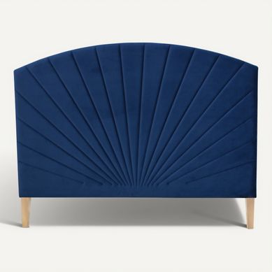Tête de lit L.145 cm EMPIRE velours bleu Tête de lit L.145 cm EMPIRE velours bleu vue de face