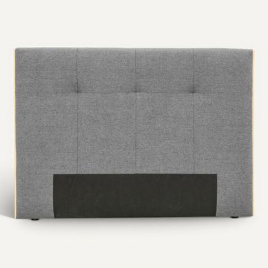 Tête de lit tissu neve CLOE anthracite L.160 cm Tête de lit tissu neve CLOE anthracite L.160 cm vue de face